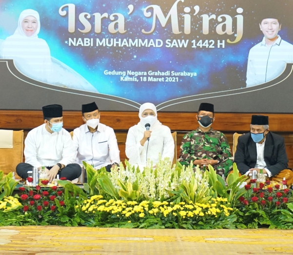Pesan Isra Miraj, Gubernur Khofifah Ingatkan Jaga Persatuan