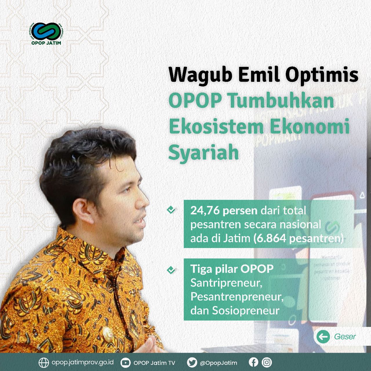 Wagub Emil Optimis OPOP Dapat Tumbuhkan Ekosistem Ekonomi Syariah