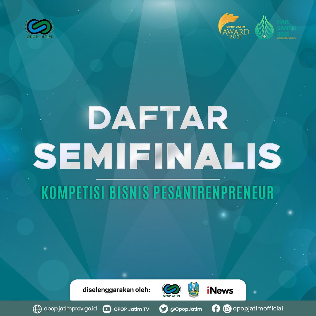Daftar Semi Finalis Kompetisi Bisnis Pesantrenpreneur