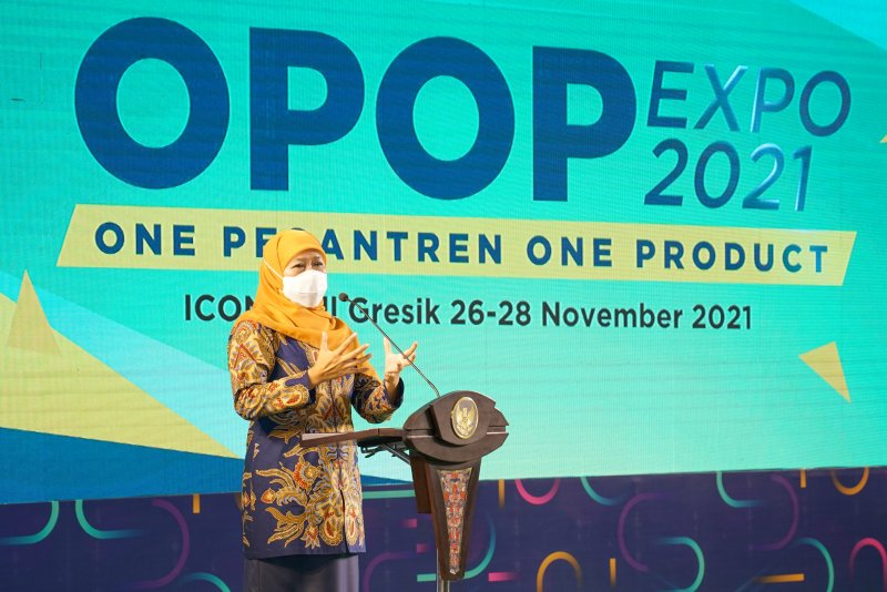 Gubernur Khofifah Tutup OPOP Expo 2021, Omzet Capai 1,9 M